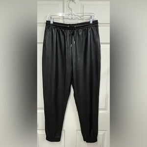 Anthropologie Avec Les Filles Vegan Leather Joggers